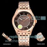 Swiss Copy ZF Factory Vacheron Constantin Fiftysix Rose Gold Brown Face Men's Watch 
